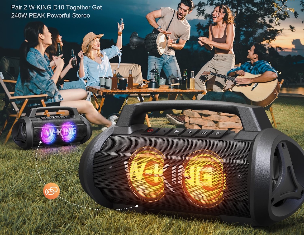 W-KING Portable Speakers Bluetooth Wireless