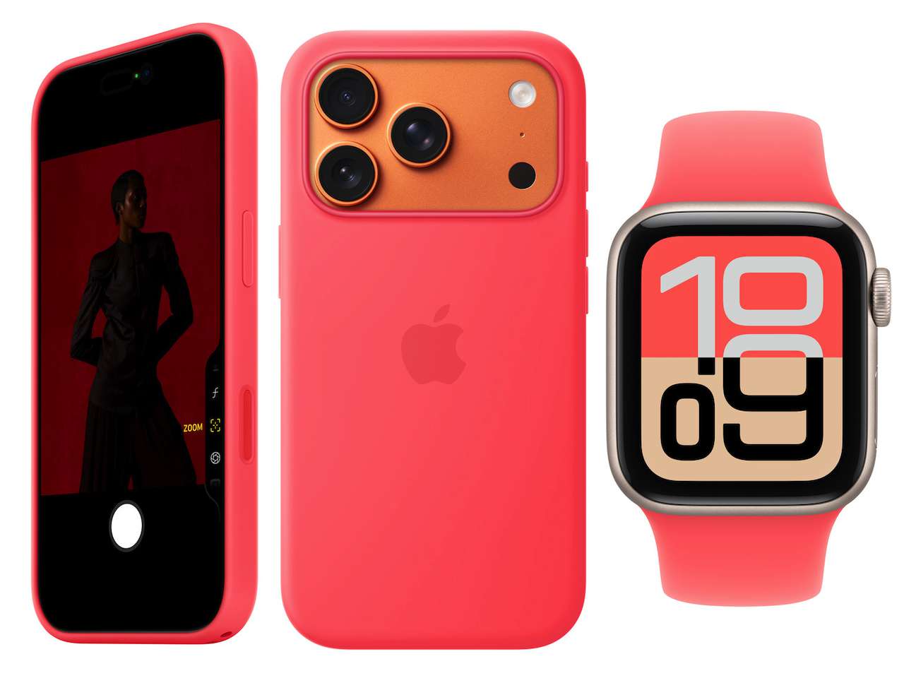 iPhone 17 Pro Silicone Case with MagSafe – Bright Guava