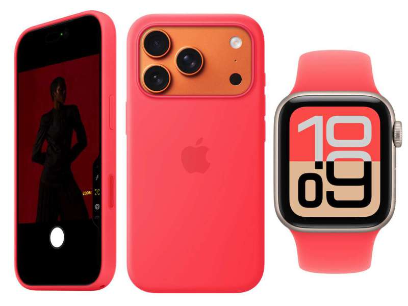 iPhone 17 Pro Silicone Case with MagSafe – Bright Guava