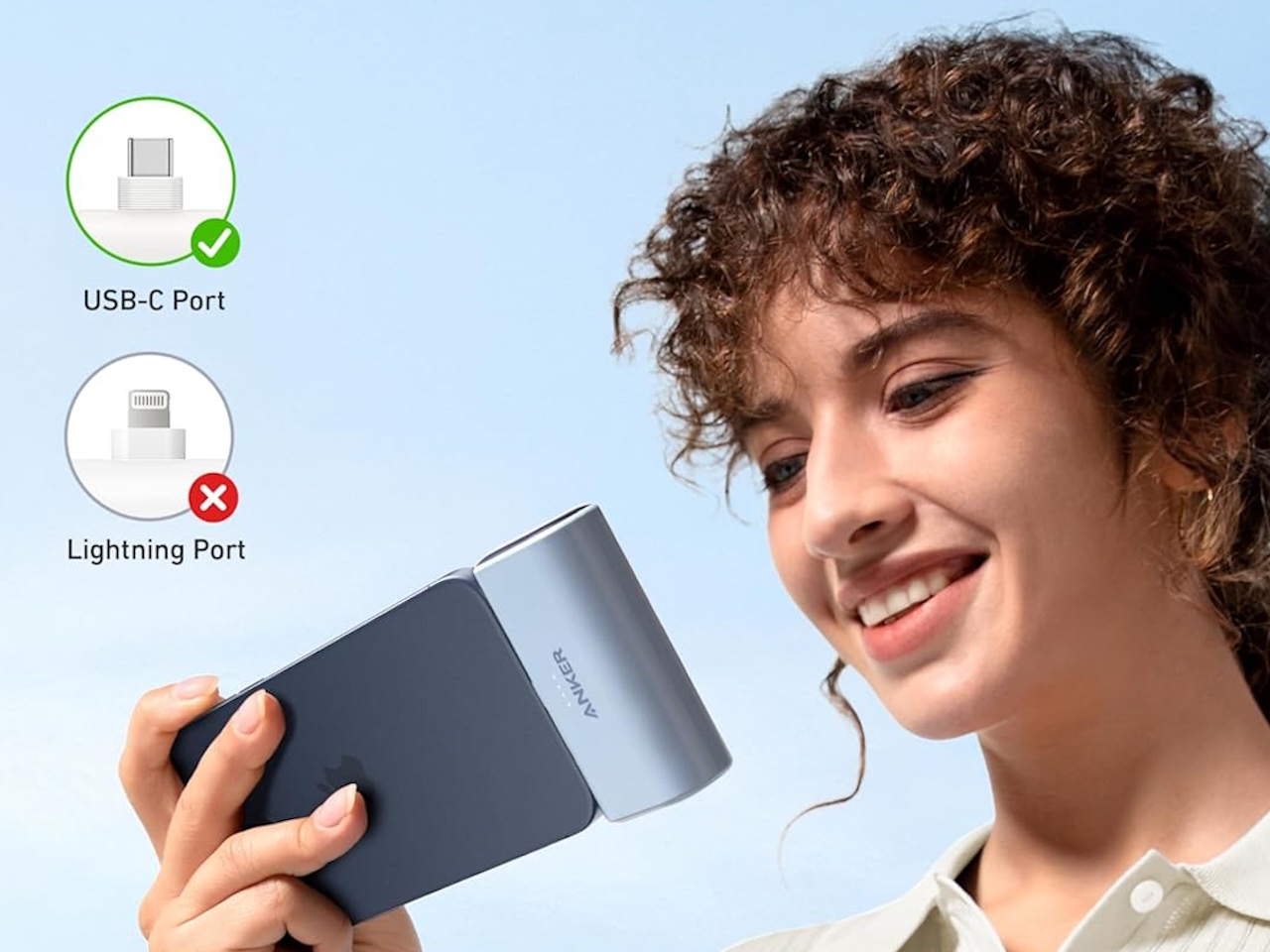 Anker Portable Charger Nano Power Bank with Built-in USB C Connector