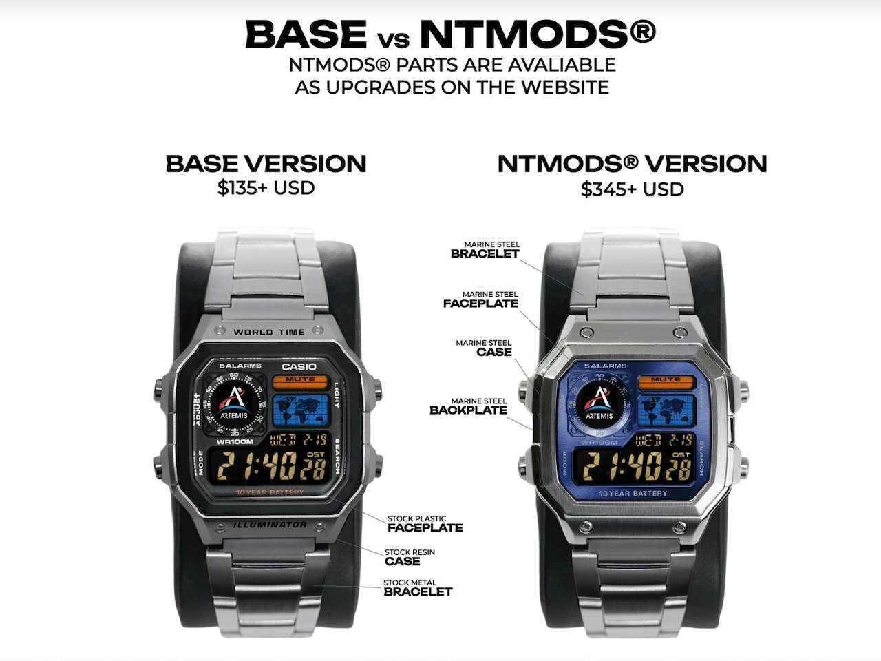 Artemis Casio Royal Watch Mod