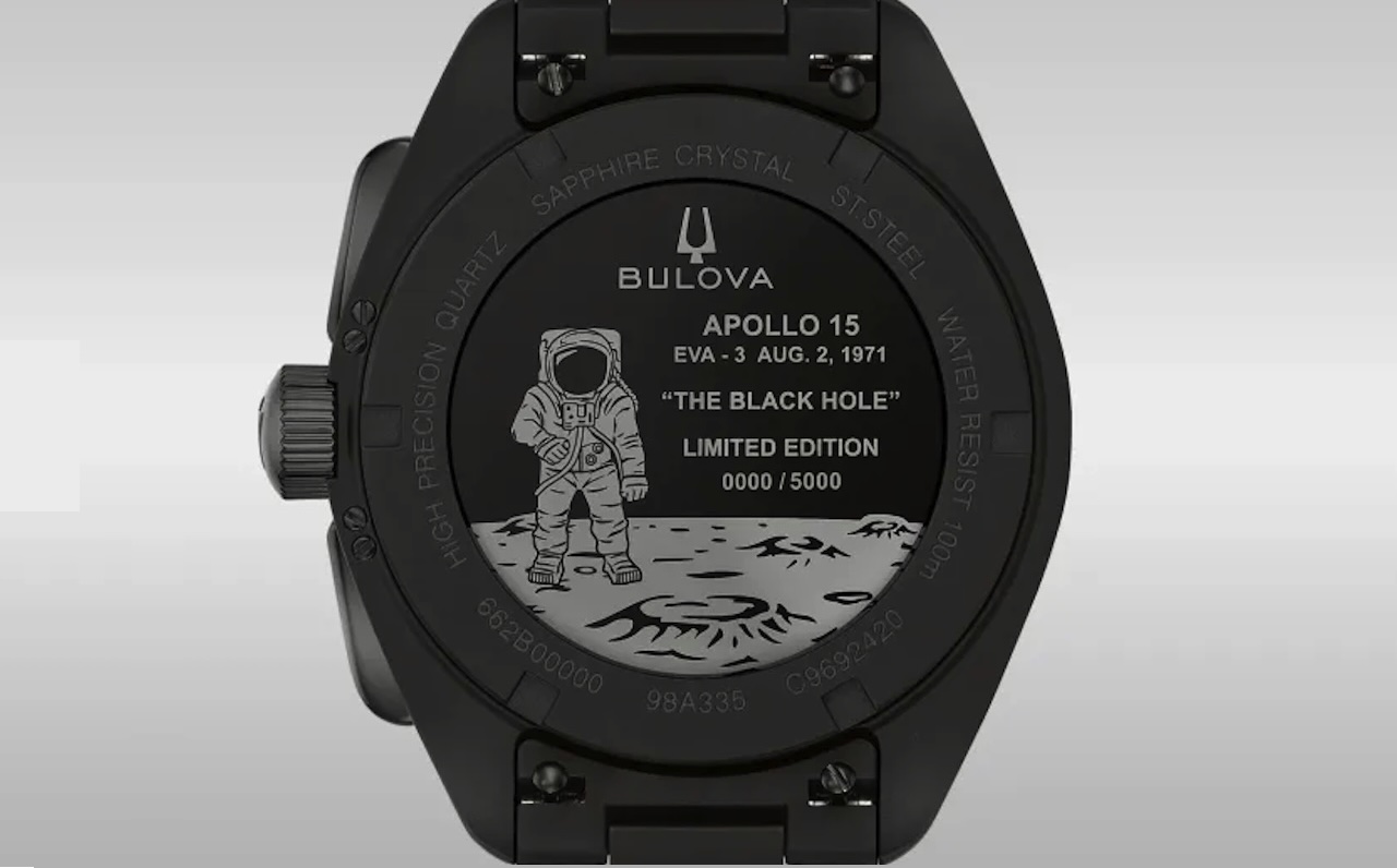 Bulova Lunar Pilot Black Hole Design Back