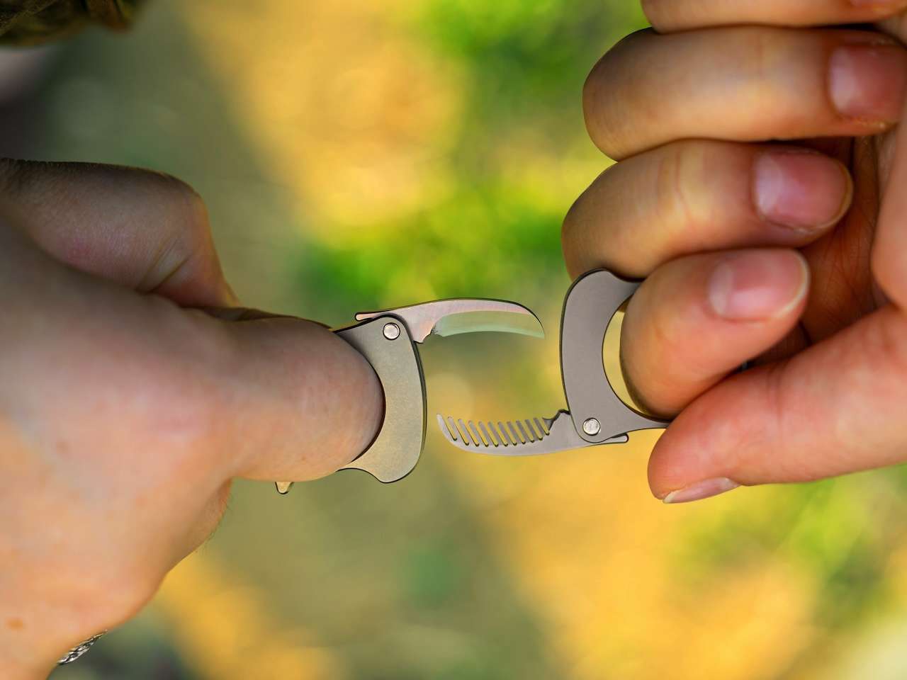 NanoArc Curved Titanium Micro EDC in M390 Kickstarter