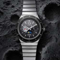 Q Timex NASA 40mm Stainless Steel Bracelet Watch