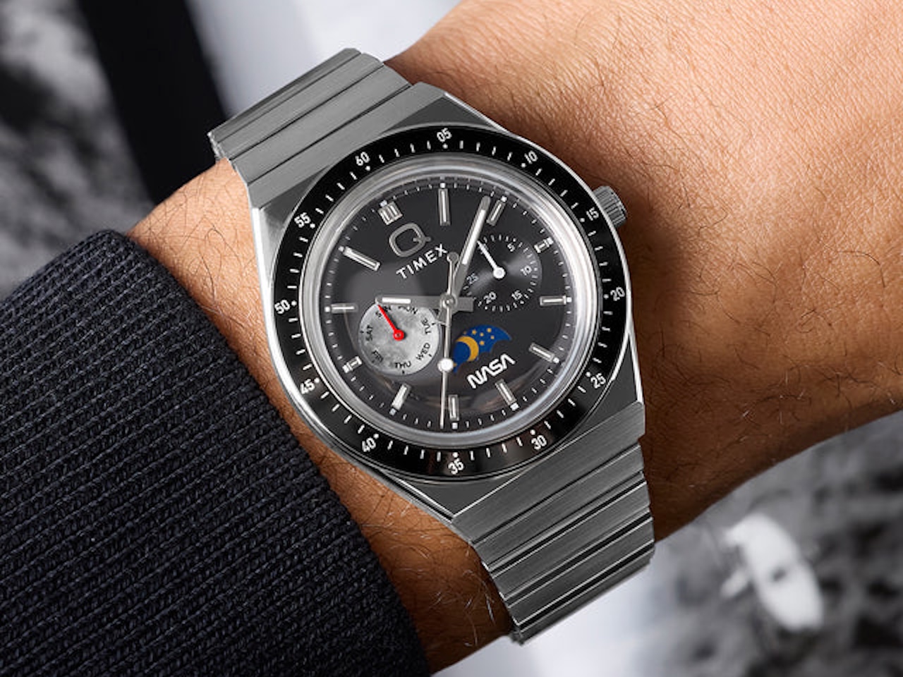 Q Timex NASA 40mm Stainless Steel Bracelet Watch Review