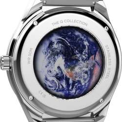 Q Timex NASA Stainless Steel Watch Back Plate