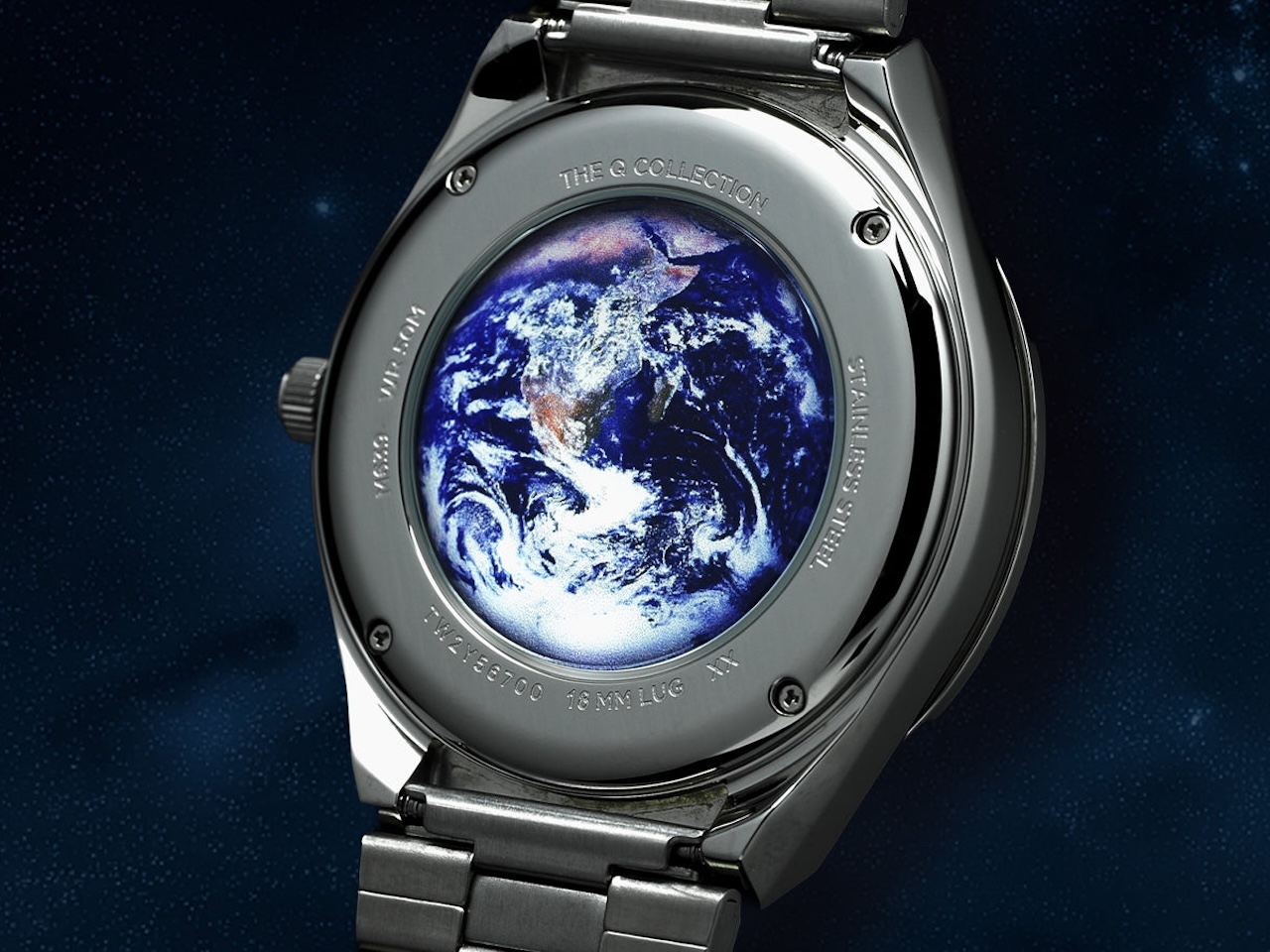 Q Timex NASA Watch Back