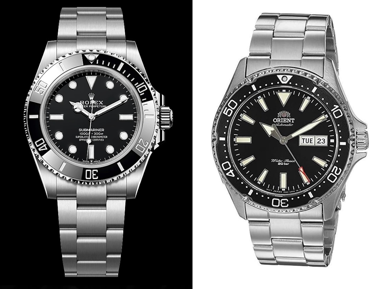 Rolex Submariner vs Orient Kamasu
