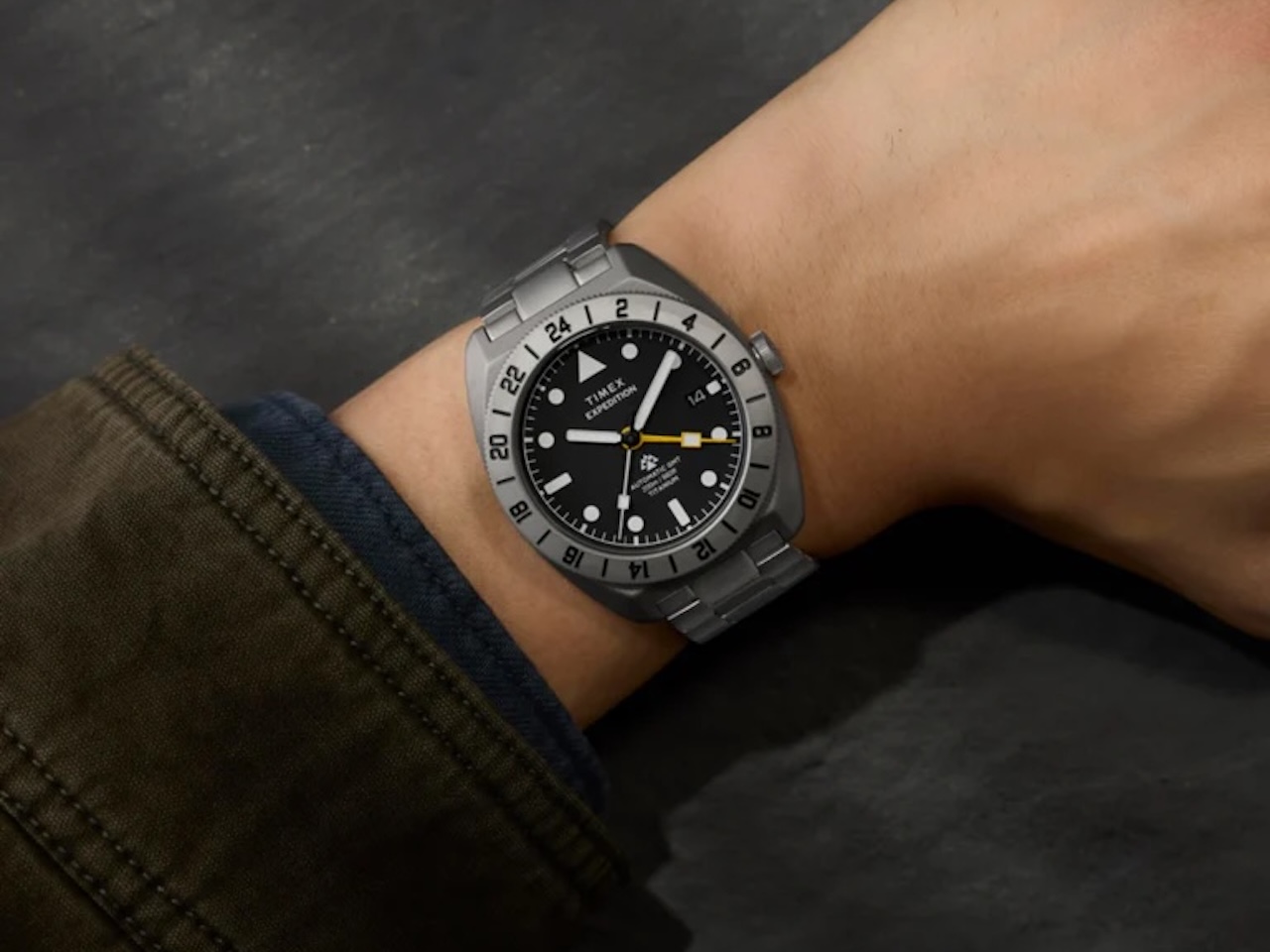 Timex Expedition Pioneer Titanium Automatic GMT Description