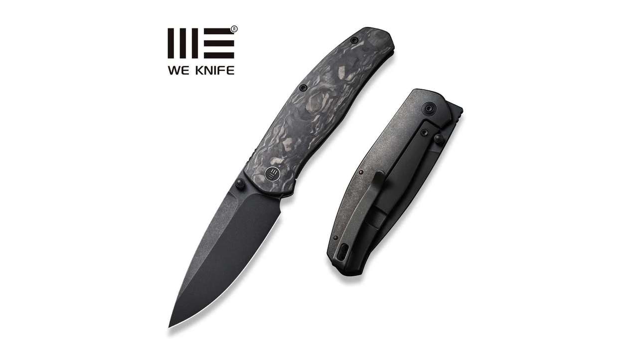 3 WEKNIFE Esprit Thumb Stud & Front Flipper Knife Titanium & Carbon Fiber Handle