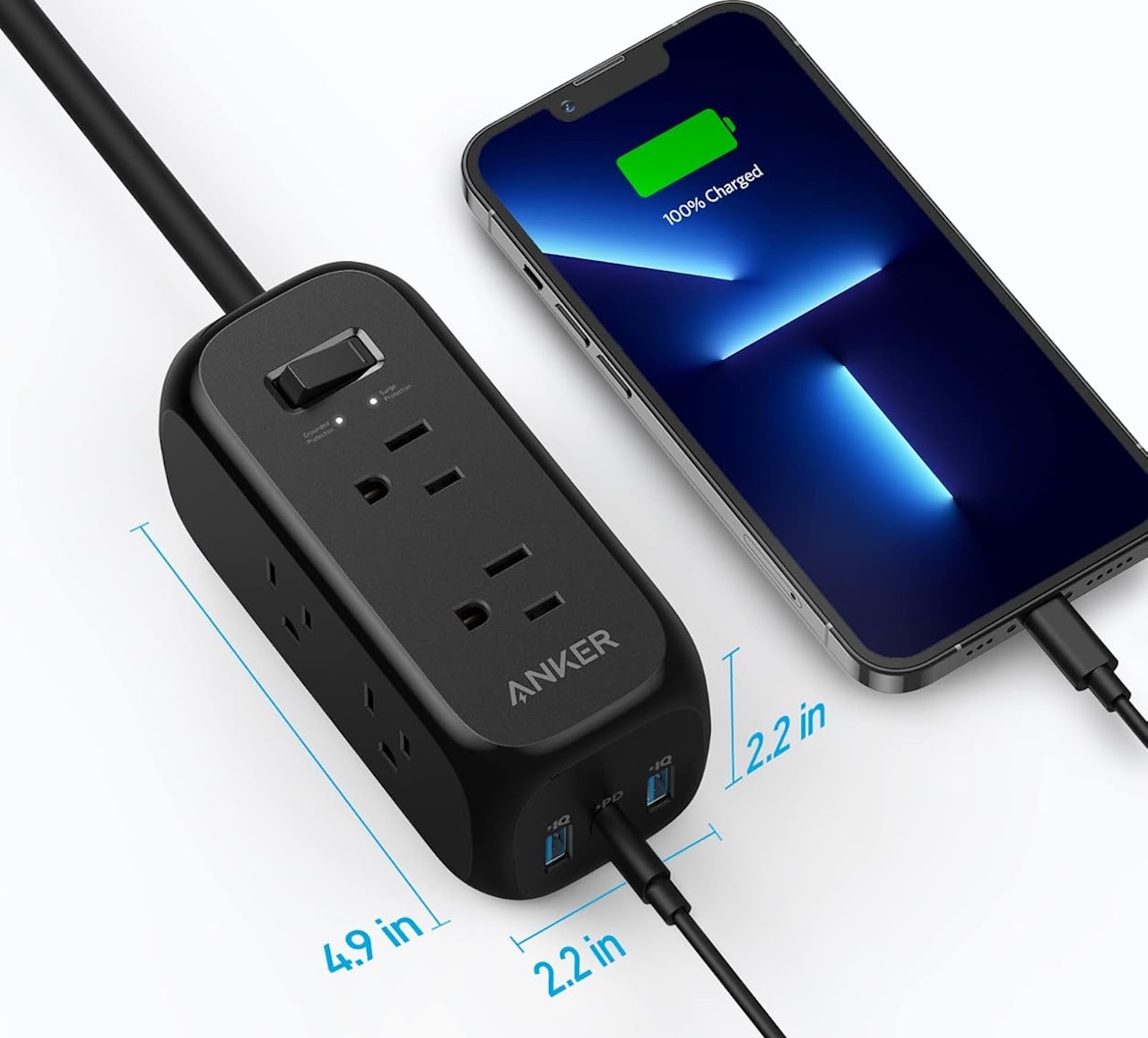 Anker 6-Outlet Power Strip with USB-C