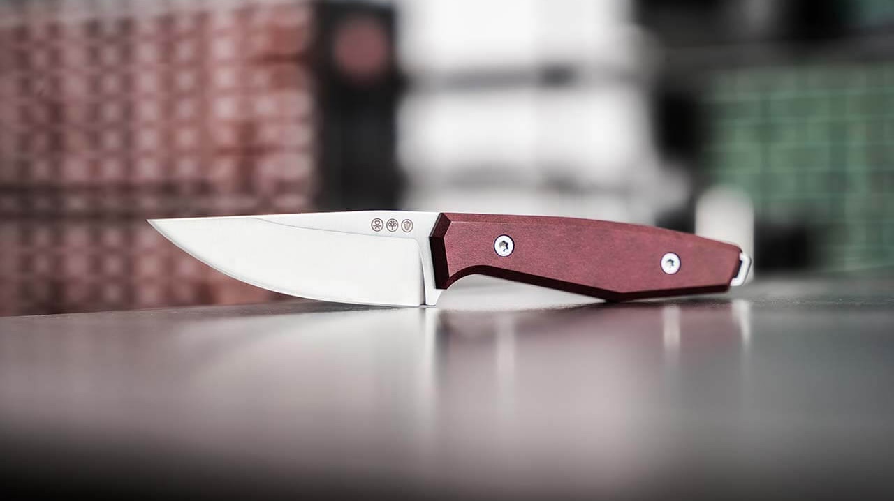 Boker AK1 Drop-Point Richlite Redstone