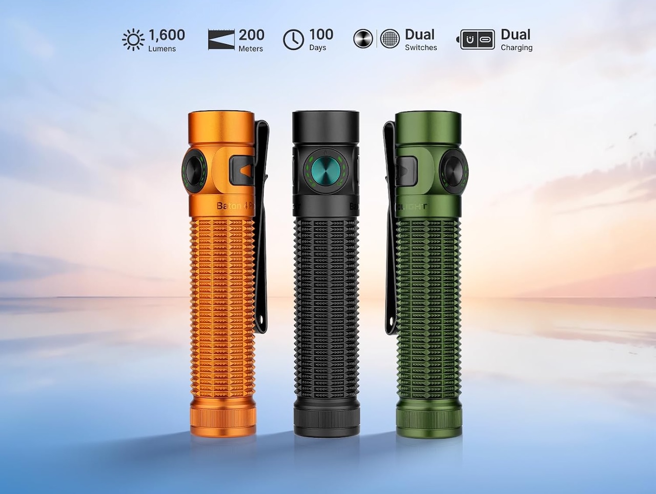 OLIGHT Baton4 Pro EDC Flashlight Rechargeable