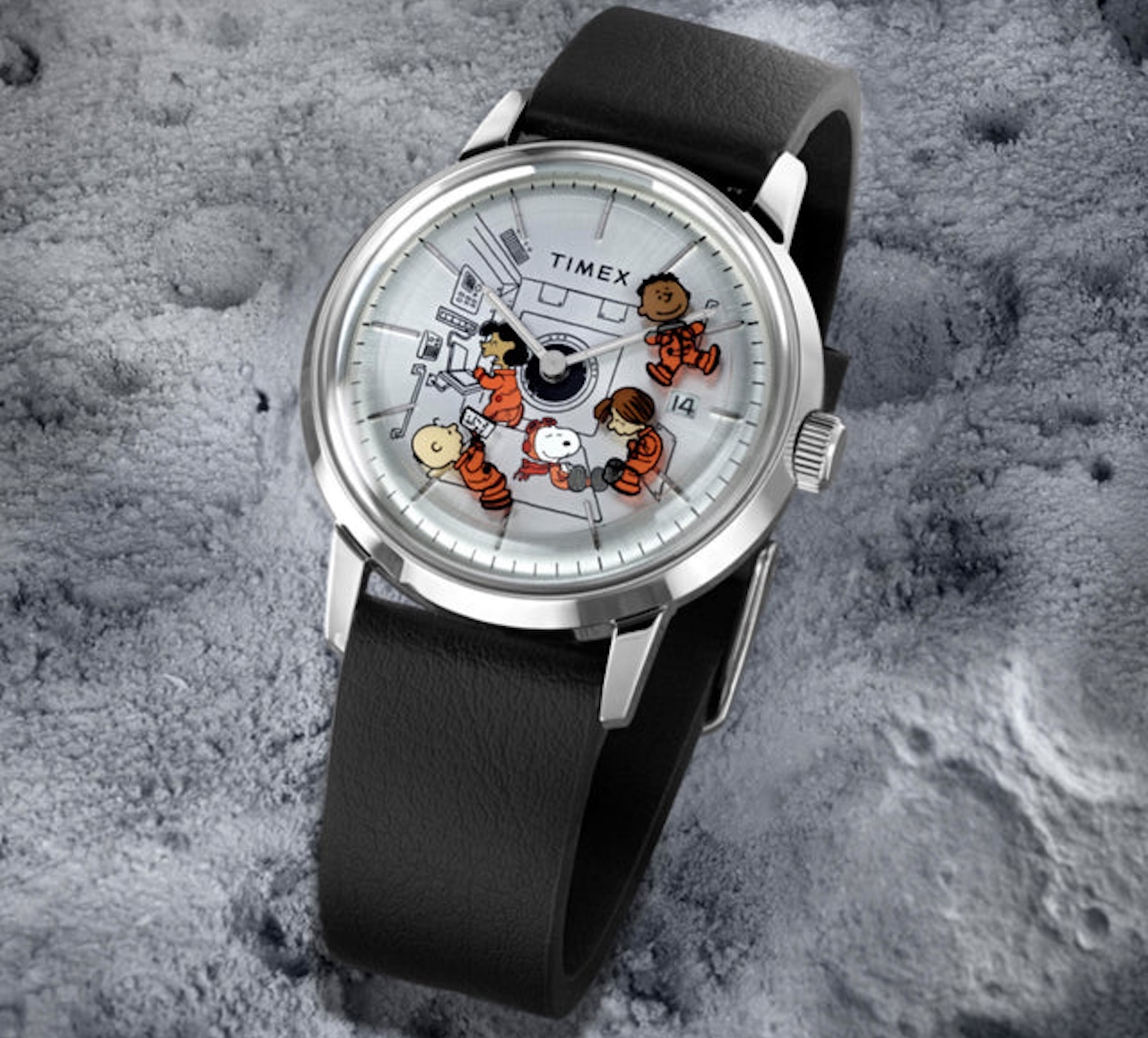Peanuts x Timex Marlin Automatic Space Watch 40mm Design and Specs