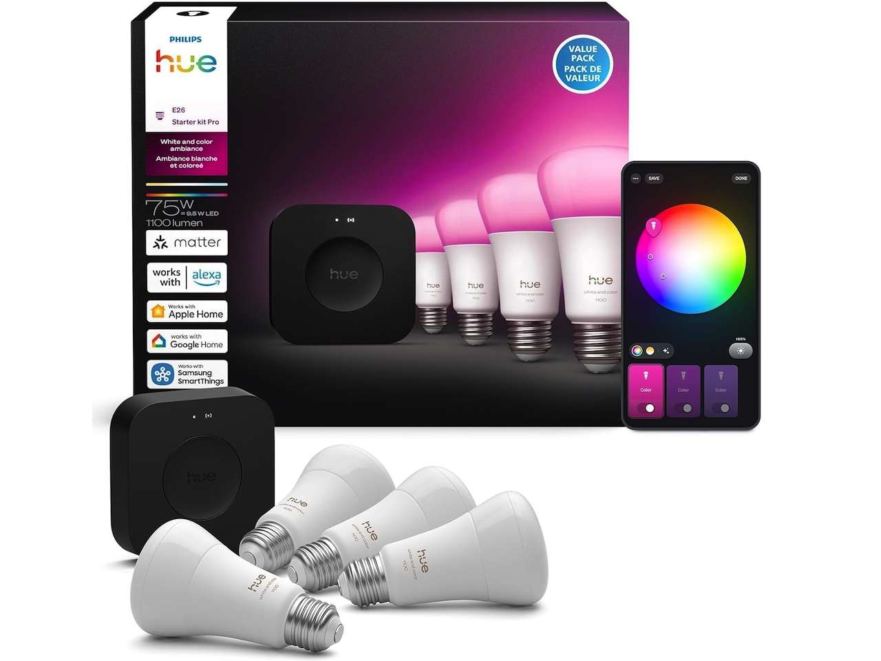 Philips Hue Bridge plus White Ambiance starter pack