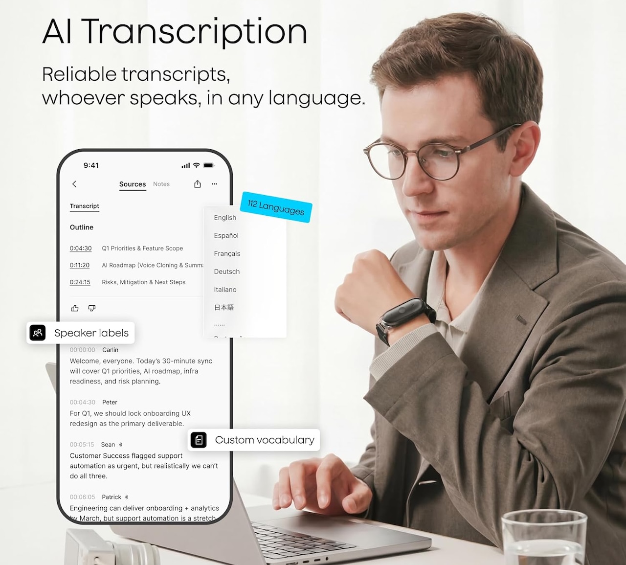 Plaud NotePin S Voice Recorder AI