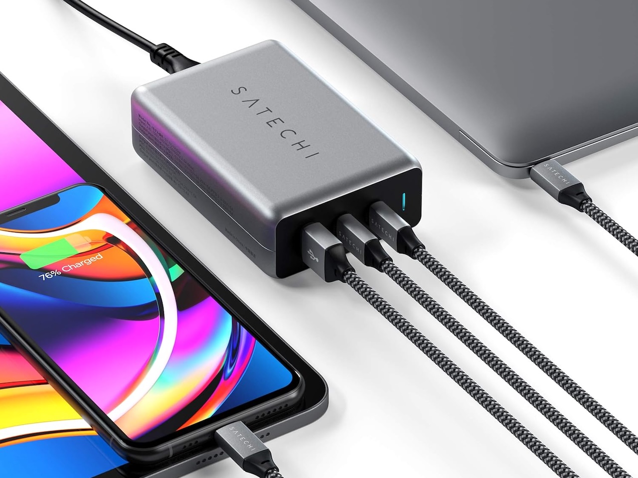 SATECHI 100W GaN charger + braided USB-C cable