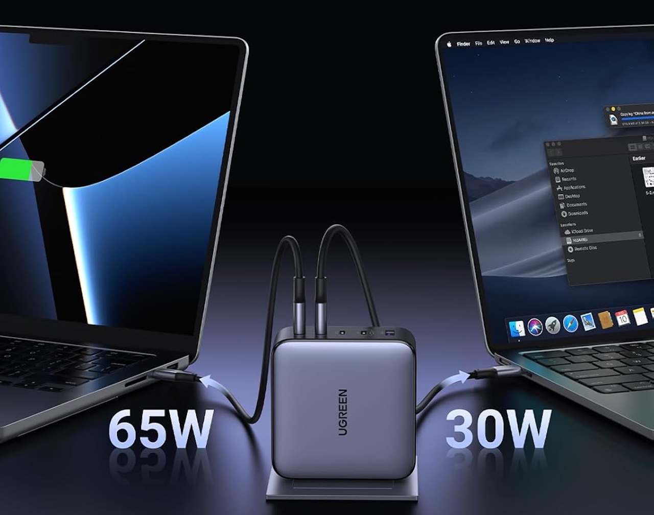 UGREEN Nexode 100W GaN USB C Laptop Charger, 5-Port Fast Charging Power Adapter