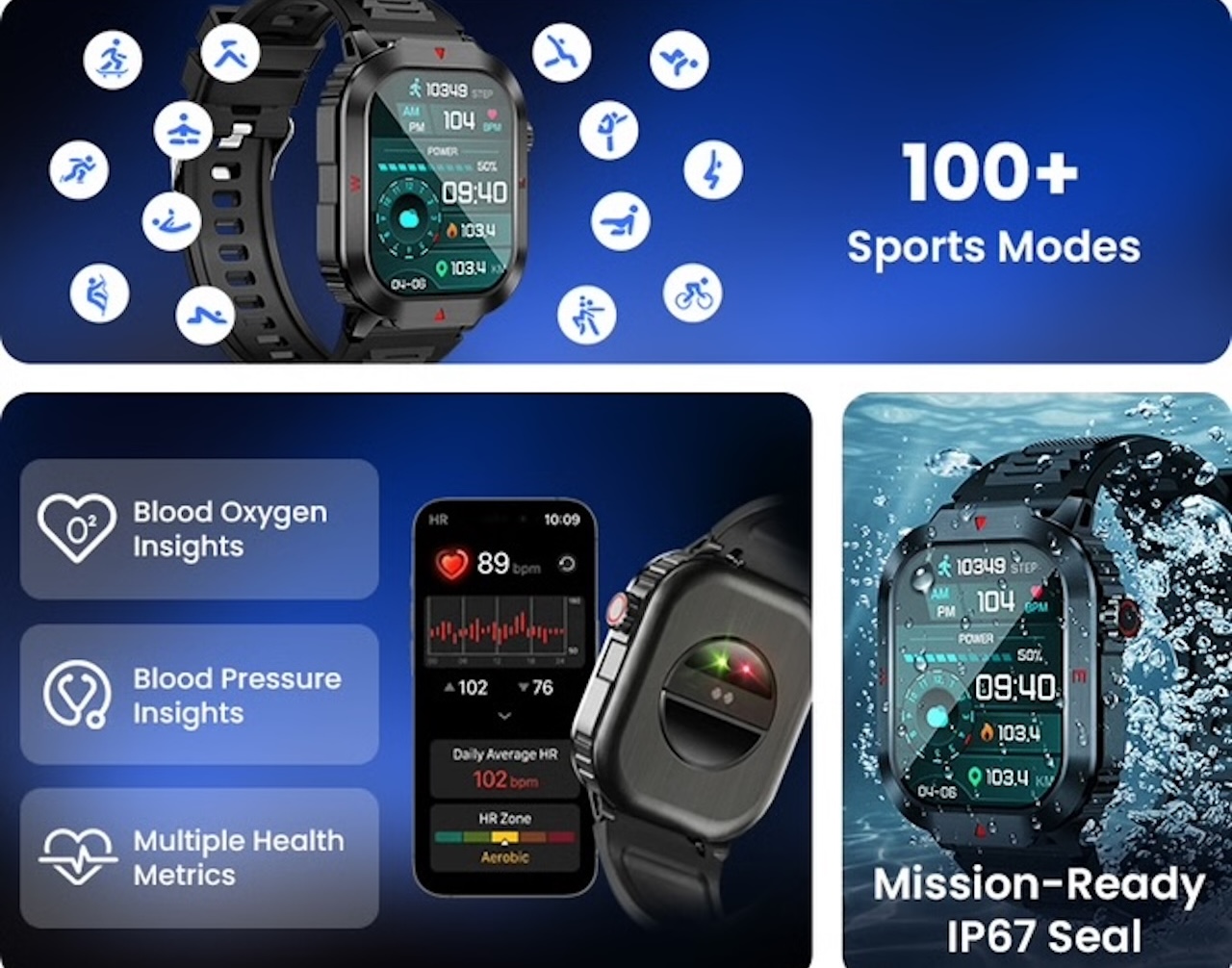 WristBuds- Rugged 2-in-1 Smartwatch with ENC Earbuds 4