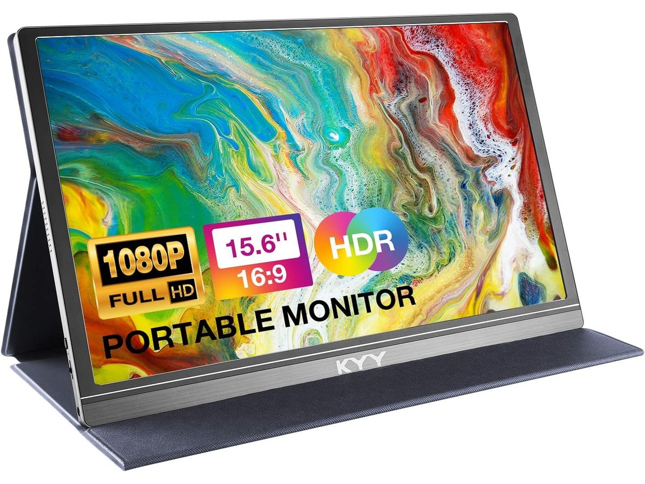 KYY 15.6 inch USB-C portable monitor with smart cover