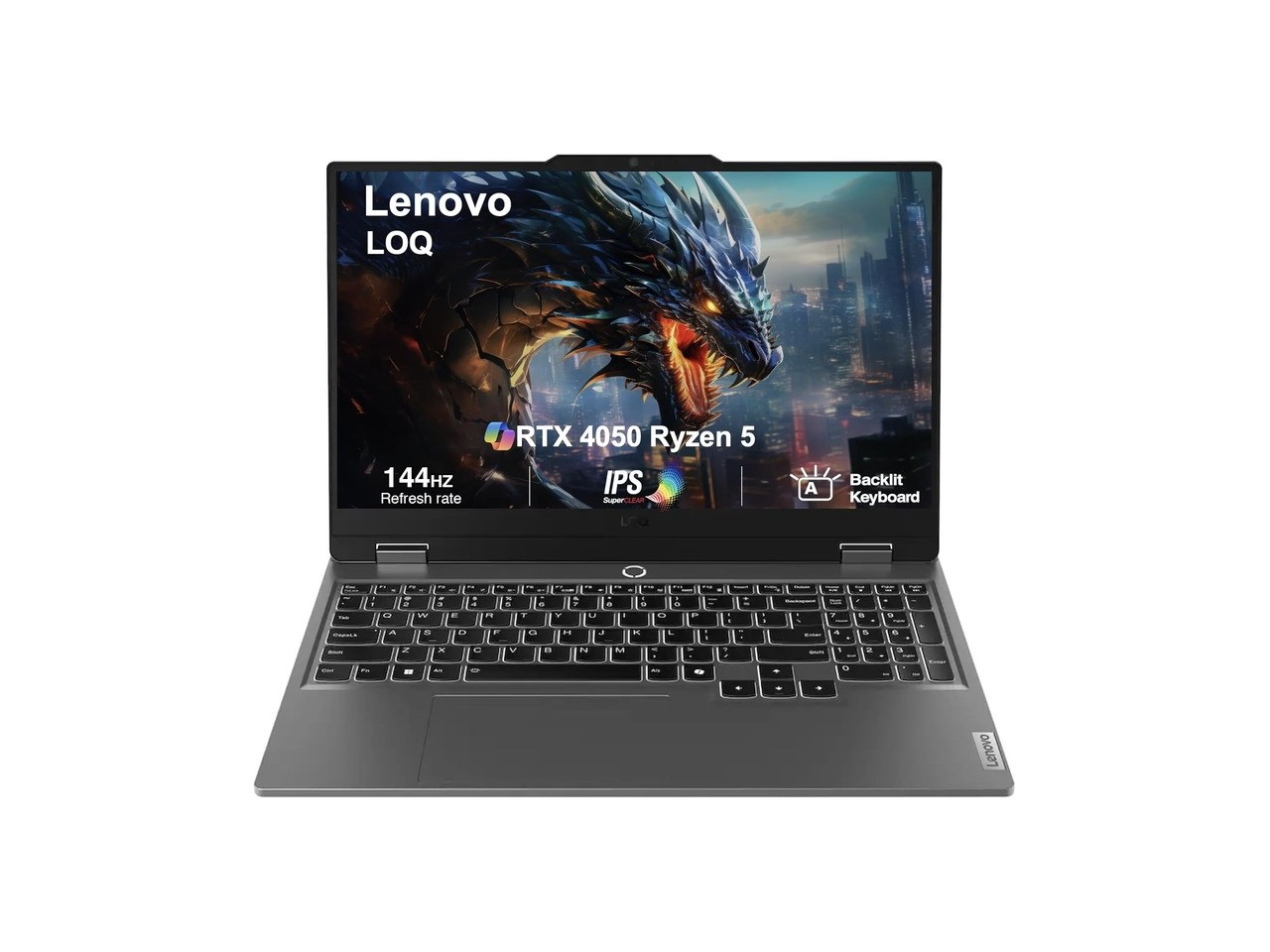 Lenovo LOQ gaming laptop with RTX 4050 graphics and 144Hz display