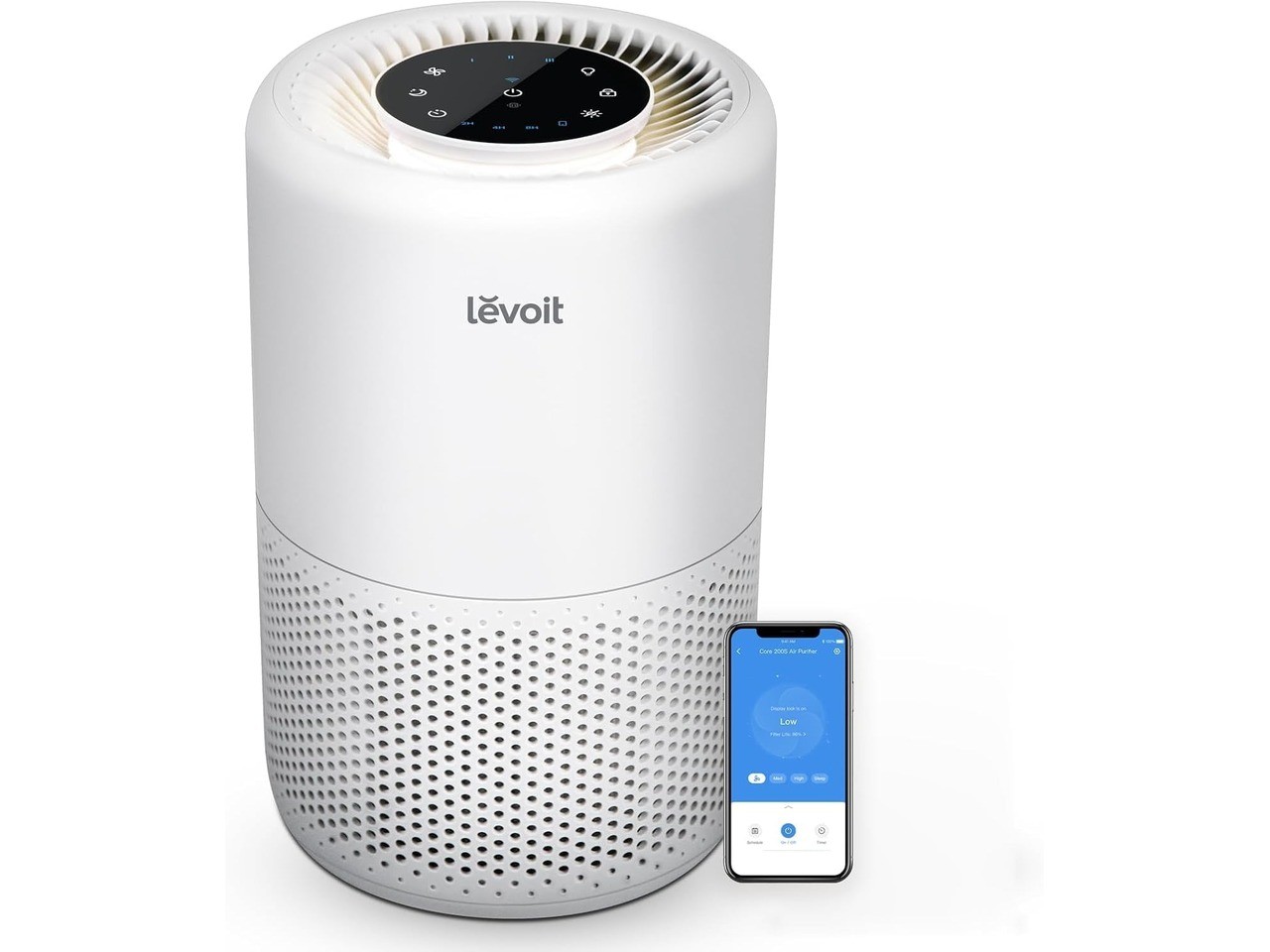 LEVOIT Core 200S-P smart air purifier in white