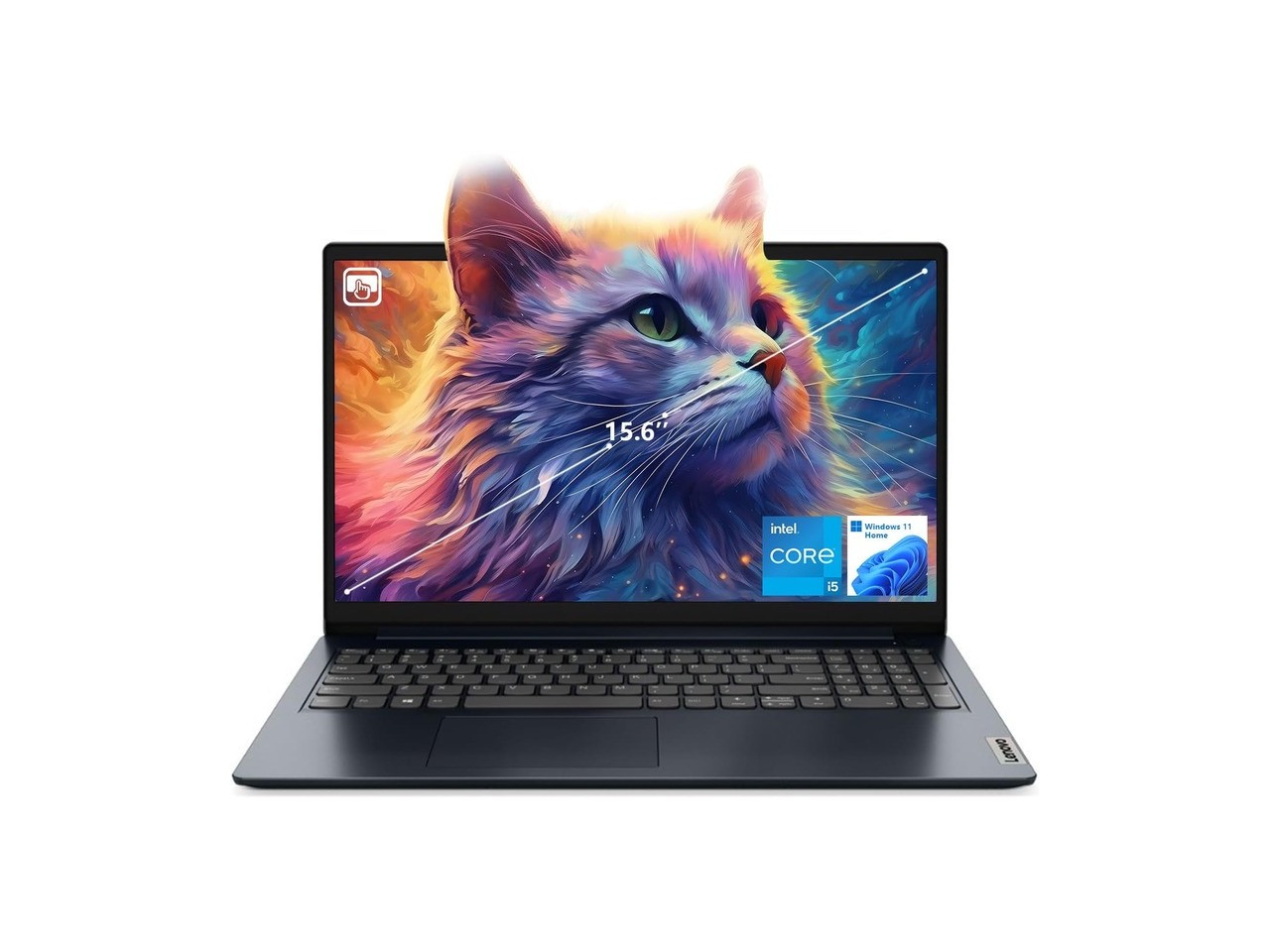 Lenovo IdeaPad 1i blue laptop with 15.6-inch touchscreen