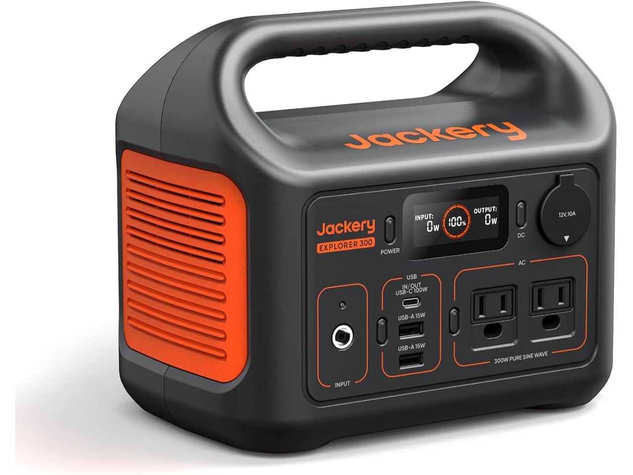 Jackery Explorer 300 portable power station front ports