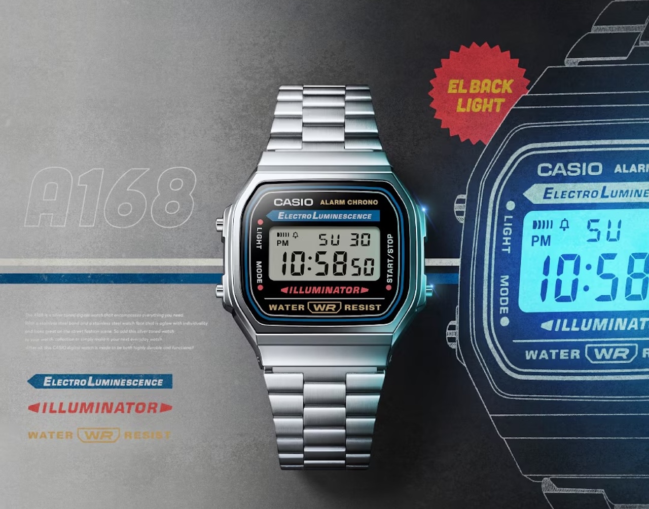 3 Casio A168WA