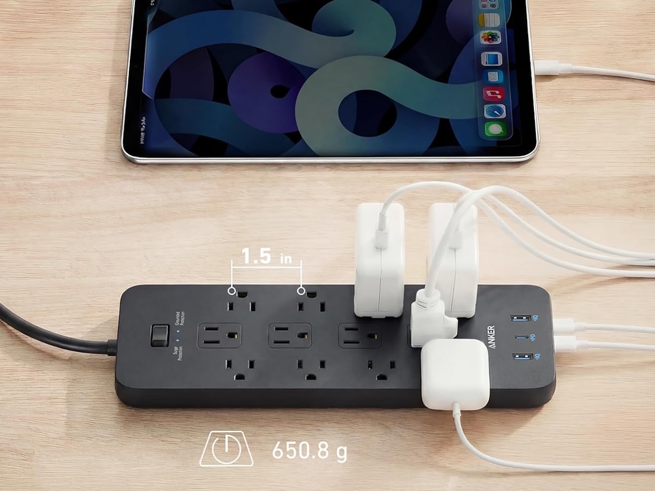 Anker Power Strip with 2100J Surge Protector