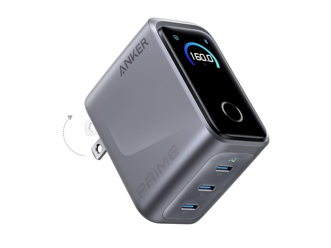Anker Prime Charger 160W 3-Port Compact GaN USB C Charger