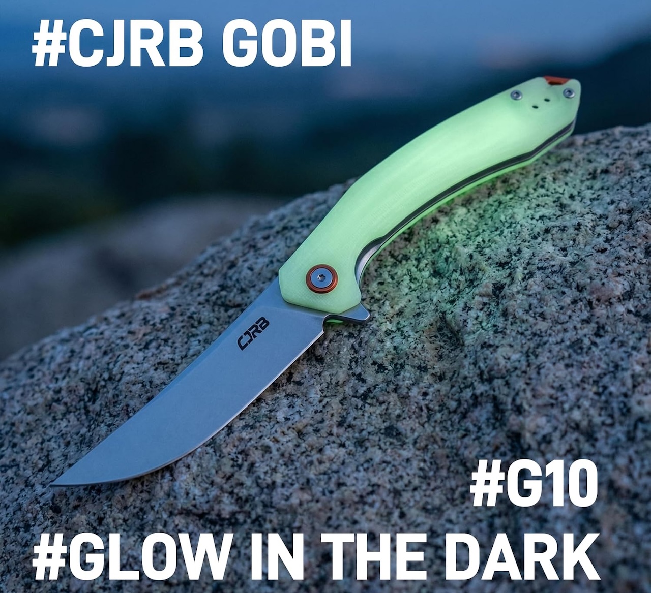 CJRB Gobi G10 Glow in the Dark Handle Folding Pocket Knife Amazon