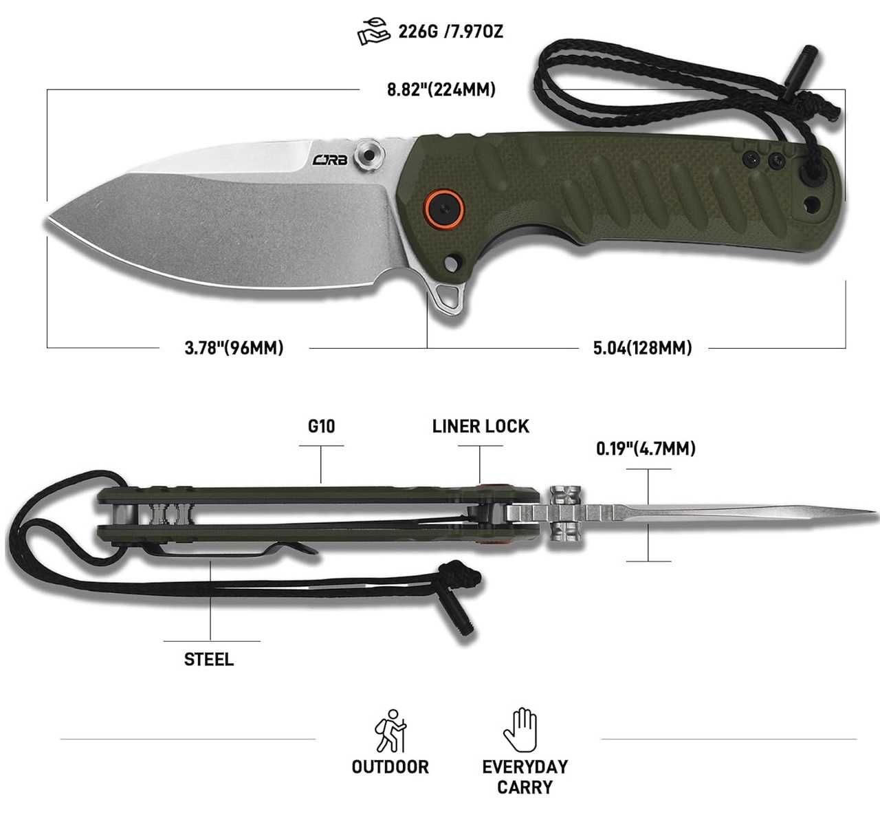 CJRB Tundra Folding Knife