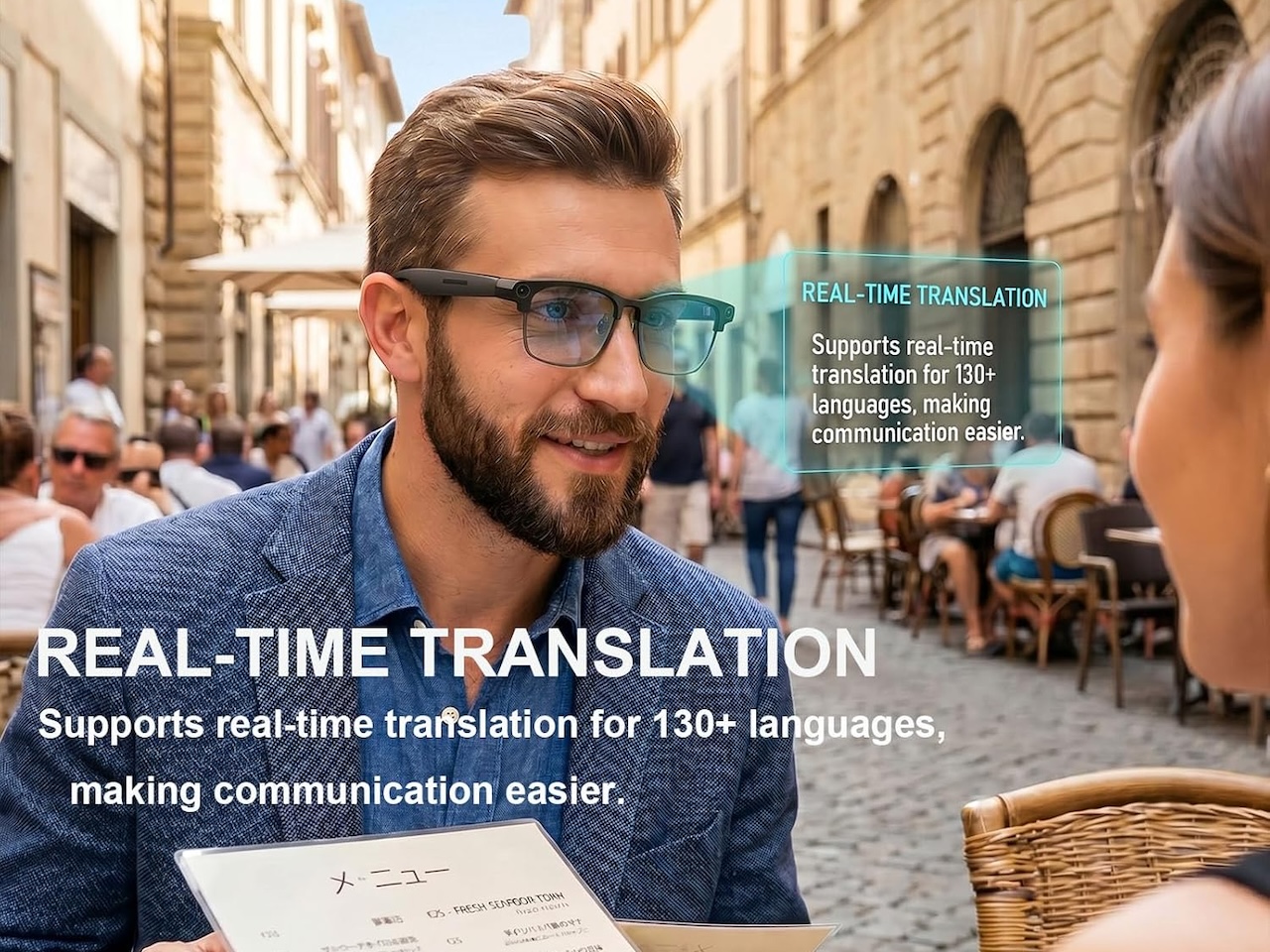 EGQINR AI Smart Glasses with Camera