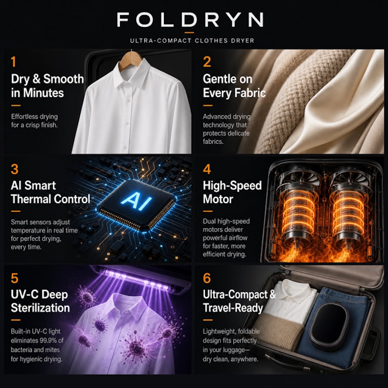 Foldryn Fast Drying & Wrinkle‑Free Kit Crowdfunding