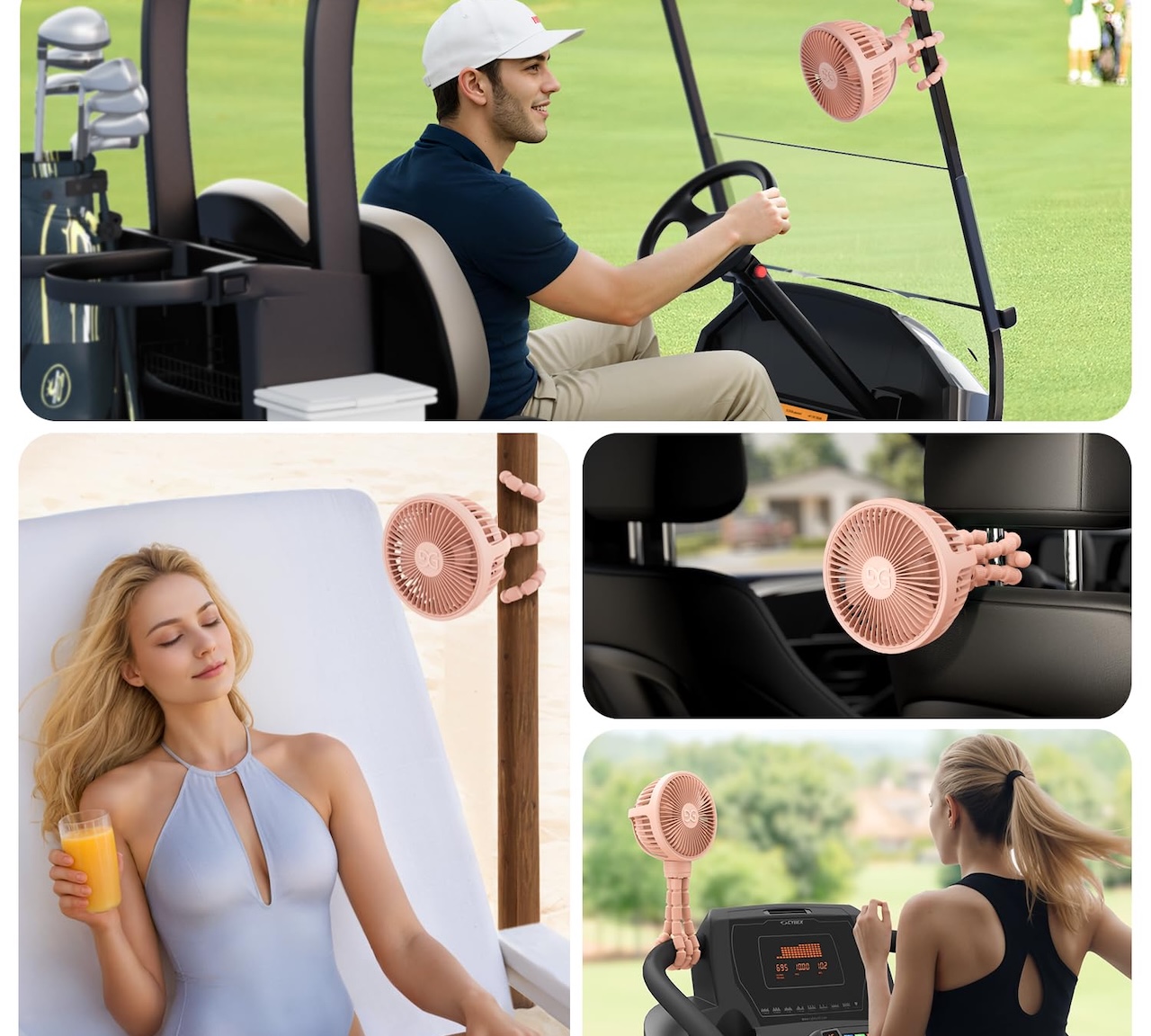 GUSGU Clip-On Stroller Fan