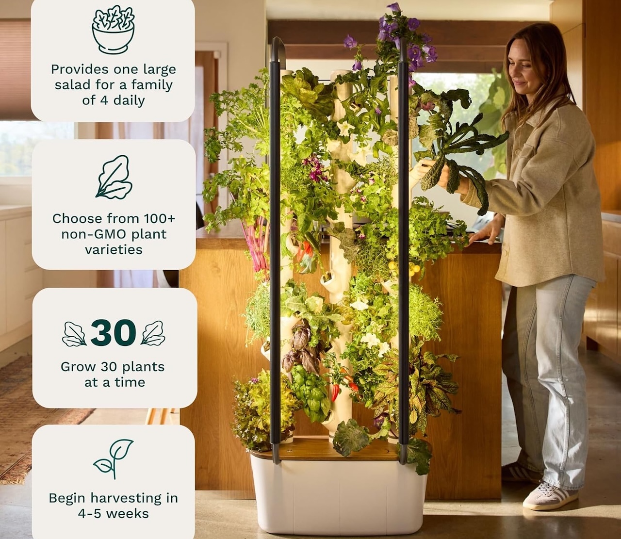Gardyn Home 4 Vertical Hydroponics Growing System Kit