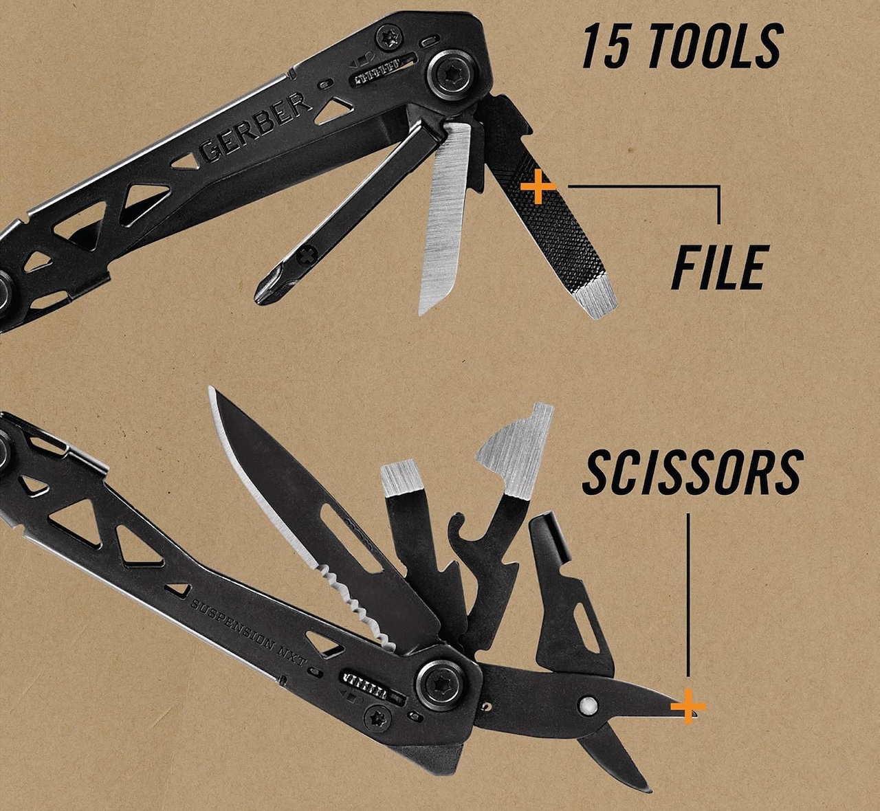 Gerber Gear Suspension-NXT EDC Multitool 15-in-1 Pocket Knife