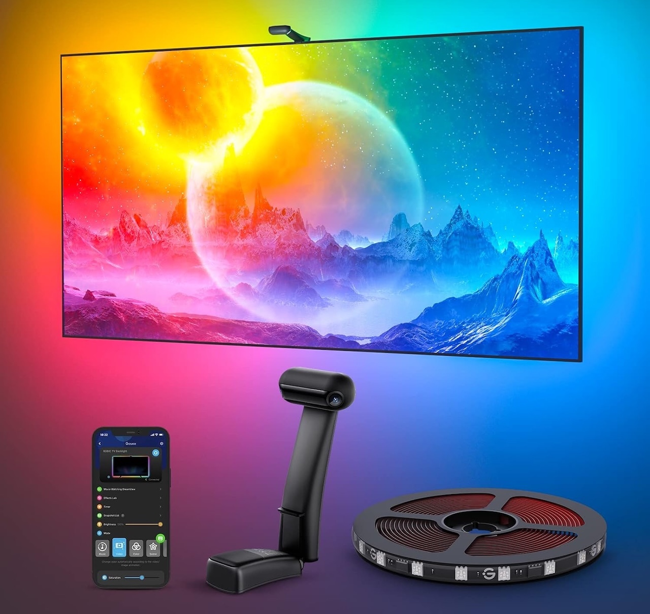 Govee Envisual TV Backlight T2 with Dual Cameras