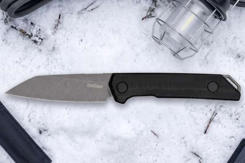 Kershaw Mini Iridium Fixed Blade Knife - AI Improved Image