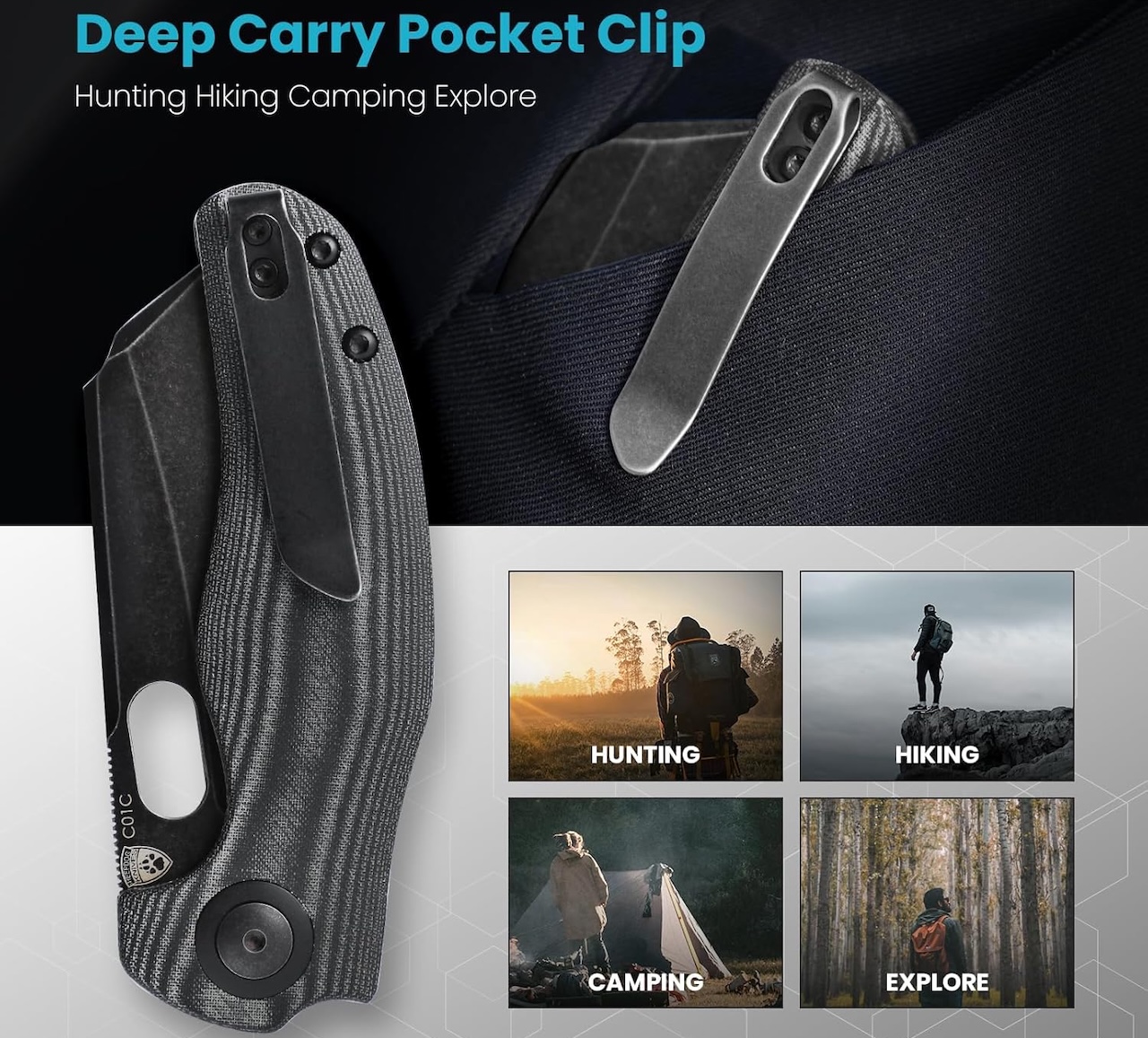 Kizer C01C Sheepdog Pocket Knife