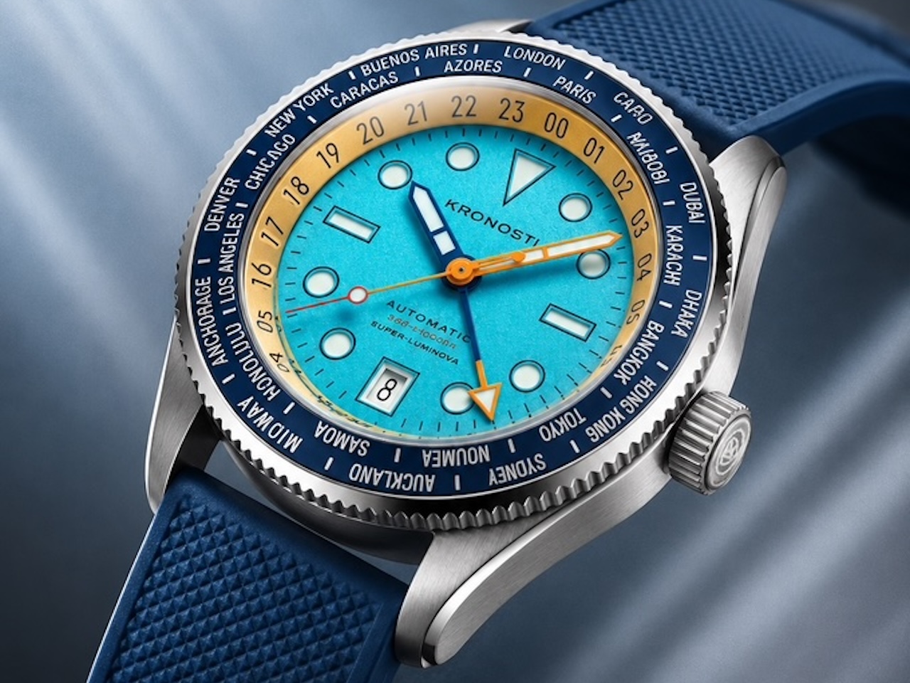 Kronosti Atlas GMT Grade 5 Titanium GMT Back Now
