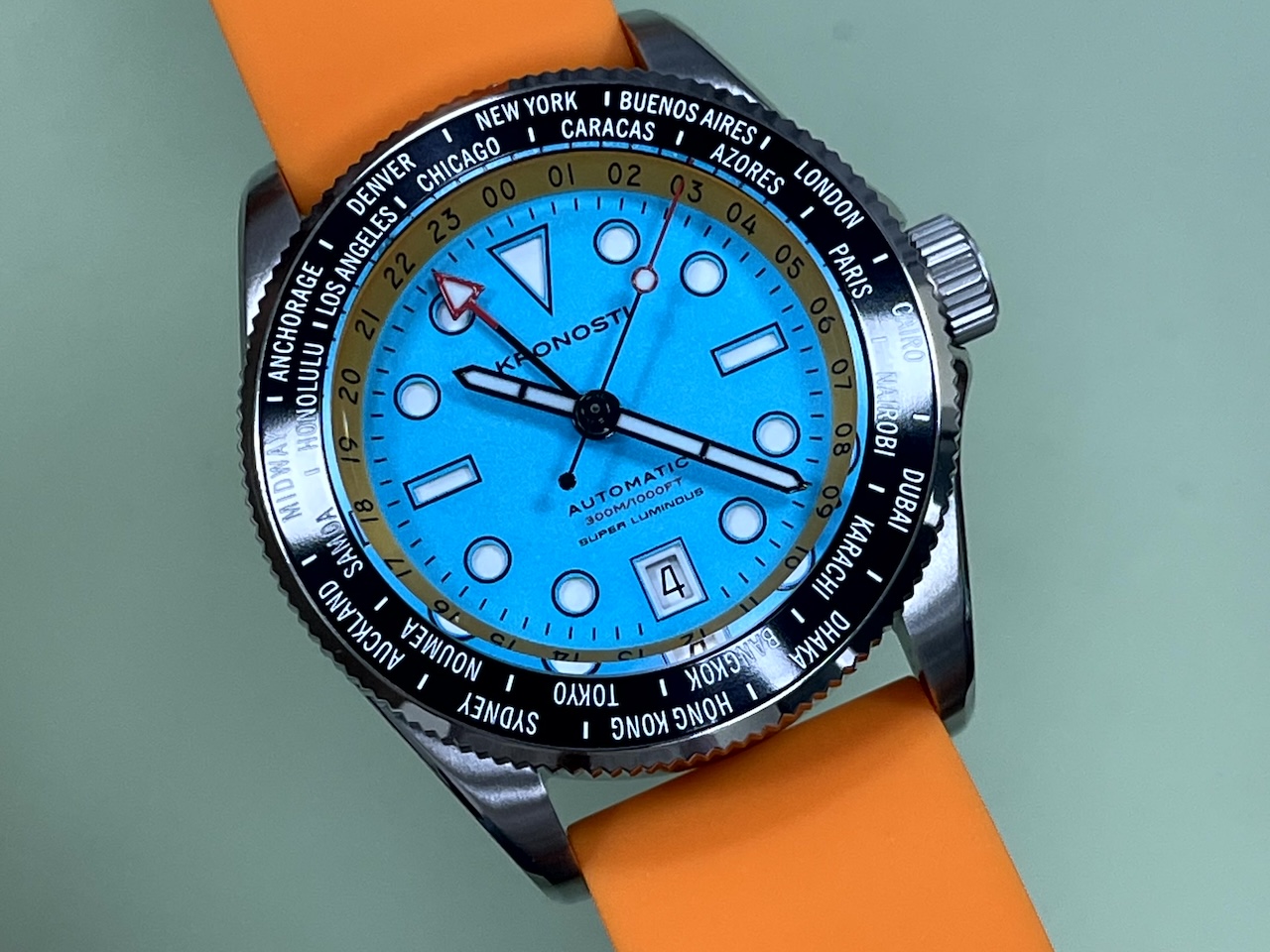Kronosti Atlas GMT Grade 5 Titanium GMT Review Orange