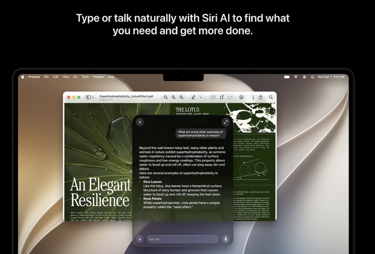 MacOS Golden Gate Siri AI