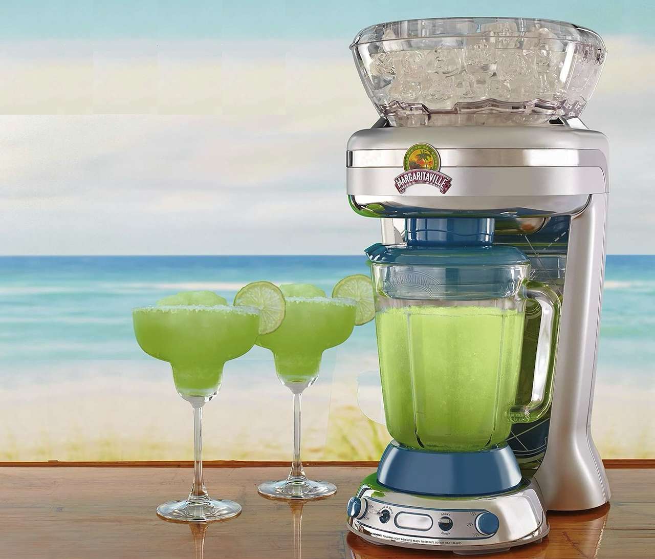 Margaritaville Key West Frozen Concoction Maker with Easy Pour Jar and XL Ice Reservoir