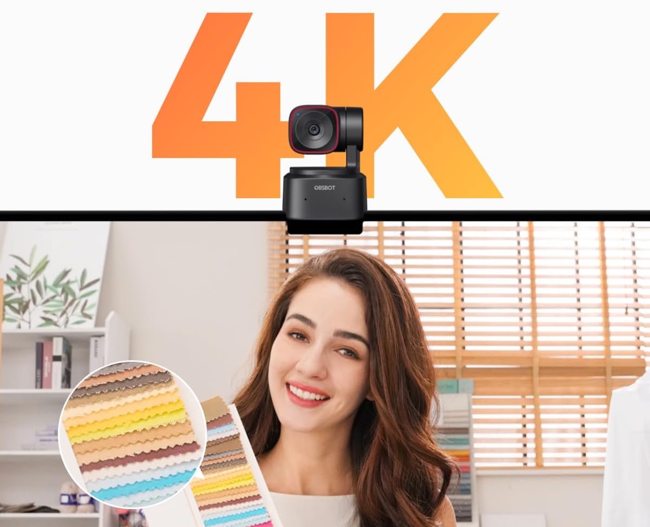 OBSBOT Tiny 2 Lite 4K Webcam for PC