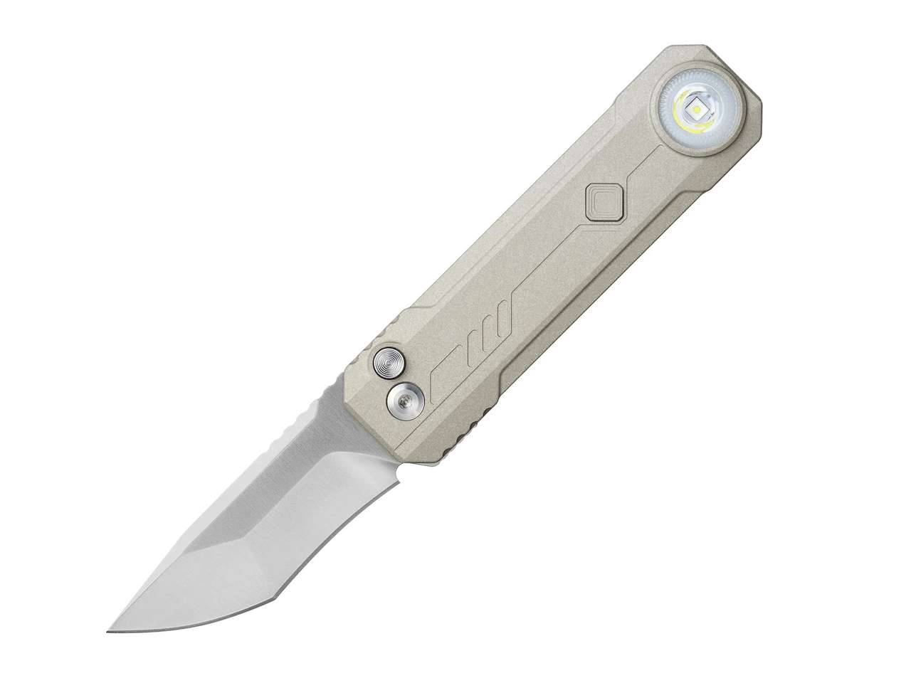 OKNIFE LK Folding Knife with Rechargeable Flashlight & RGB Light