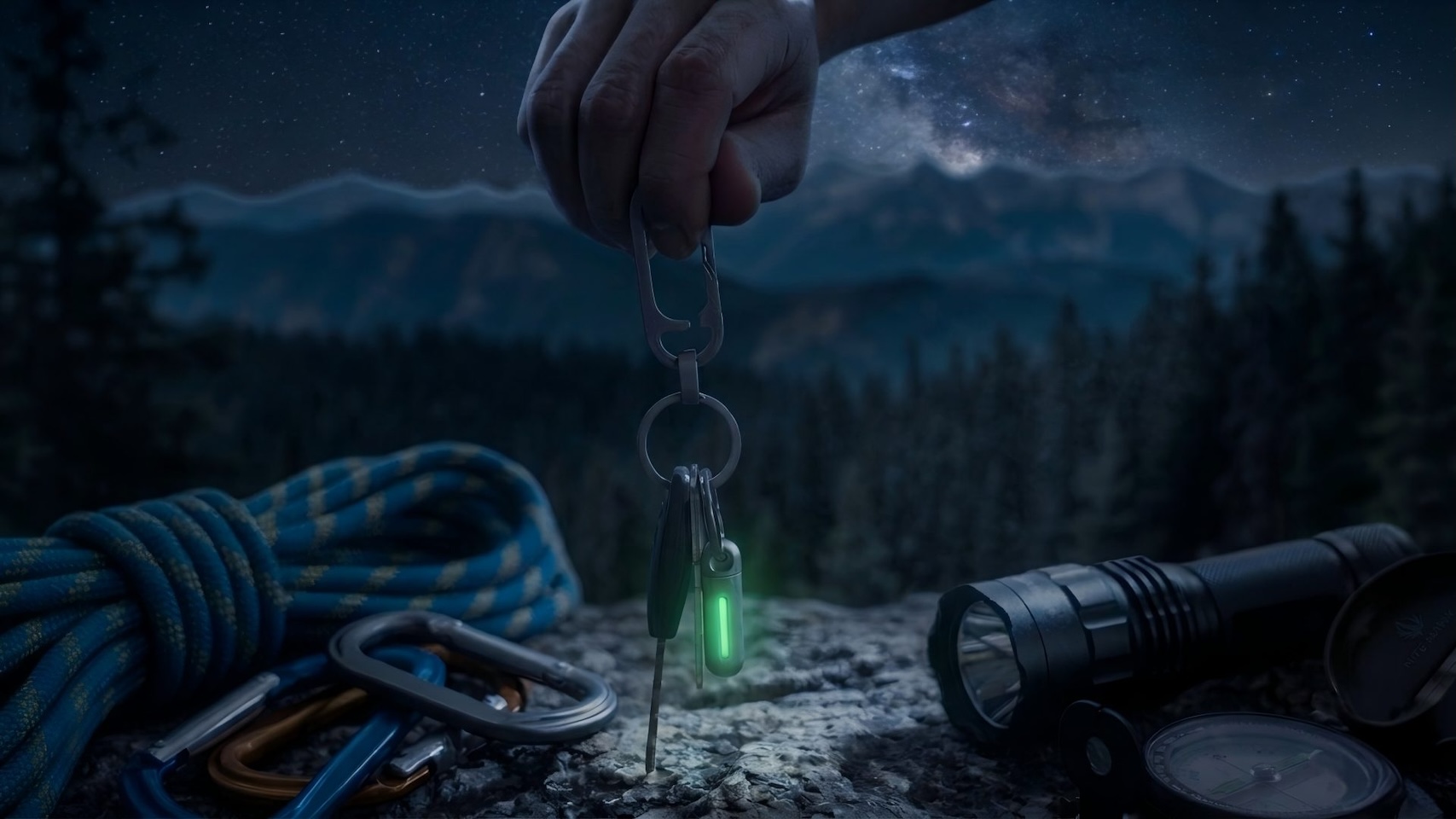 ORIONER TP01 Gr5 Titanium Capsule EDC Glow Pendant Kickstarter