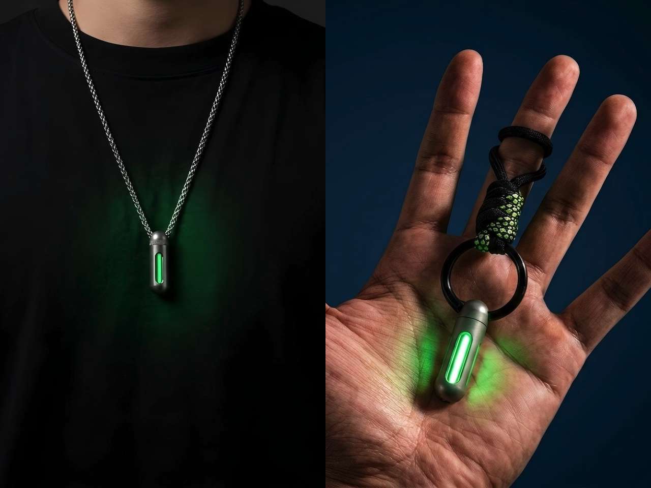 ORIONER TP01 Gr5 Titanium Capsule EDC Glow Pendant Where to Back
