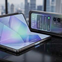 Samsung Galazy Z Fold 8 Wide Concept Generated by Gemini